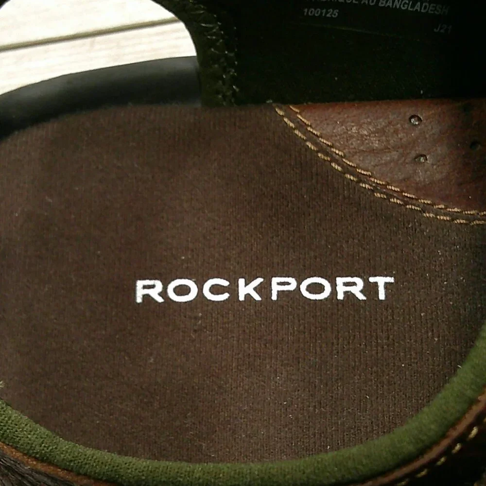 Rockport Men's Rocklake Brown Conag Brown Leather Sport Sandals Size 13 M